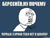 берсенёв,ну почему первые 3 урока тебя нет в школе?