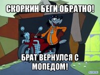 скоркин беги обратно! брат вернулся с мопедом!