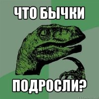 что бычки подросли?