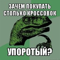 зачем покупать столько кроссовок упоротый?