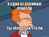 я один не понимаю прикола "ты упоротый что ли, сука?"