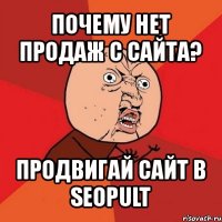 почему нет продаж с сайта? продвигай сайт в seopult