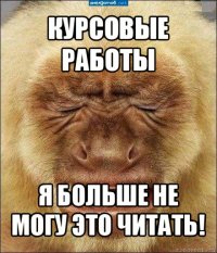 курсовые работы я больше не могу это читать!