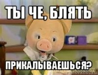 ты че, блять прикалываешься?