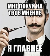 мне похуй на твое мнение я главнее