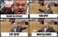 Пошёл на футбол Там орут тут орут Мосты хуле!