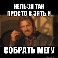 нельзя так просто в зять и собрать мегу