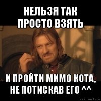 нельзя так просто взять и пройти мимо кота,
не потискав его ^^