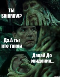 ТЫ SKiDROW? Да.А ты кто такой Давай До свидания...