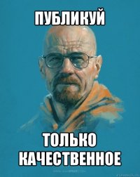 публикуй только качественное