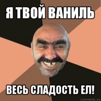 я твой ваниль весь сладость ел!