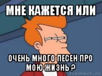 мне кажется или очень много песен про мою жизнь ?