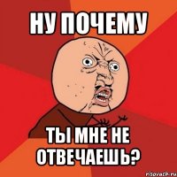 ну почему ты мне не отвечаешь?