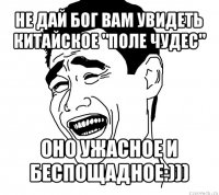 не дай бог вам увидеть китайское "поле чудес" оно ужасное и беспощадное:)))