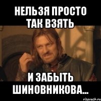 нельзя просто так взять и забыть шиновникова...