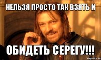 нельзя просто так взять и обидеть серегу!!!