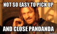 not so easy to pick up and close pandanda