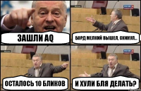 Зашли AQ Борд мелкий вышел, скинул... Осталось 10 бликов И хули бля делать?