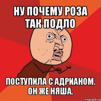 ну почему роза так подло поступила с адрианом. он же няша.