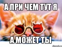 а при чем тут я а может ты