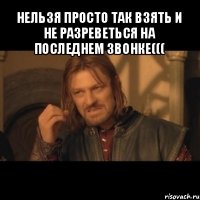 нельзя просто так взять и не разреветься на последнем звонке((( 