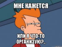 мне кажется или я что-то организую?..