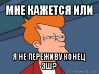 мне кажется или я не переживу конец зш?