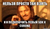 нельзя просто так взять и и подключить левый sdk к corona