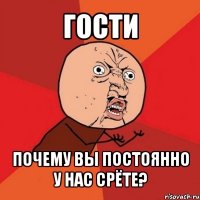 гости почему вы постоянно у нас срёте?