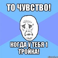 то чувство! когда у тебя 1 тройка!