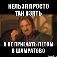 нельзя просто так взять и не приехать летом в шамратово