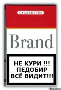 не кури !!! педобир всё видит!!!