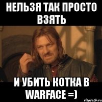 нельзя так просто взять и убить котка в warface =)