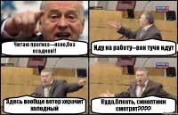 Читаю прогноз---ясно,без осадков!! Иду на работу--вон тучи идут Здесь вообще ветер херачит холодный Куда,блеать, синоптики смотрят???