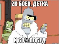 2к боев, детка и 60% побед