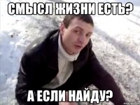 смысл жизни есть? а если найду?