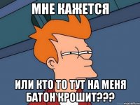 мне кажется или кто то тут на меня батон крошит???