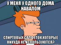 у меня у одного дома навалом спиртовых салфеток,которые никуда не используются?