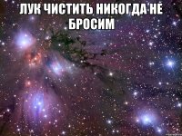 лук чистить никогда не бросим 