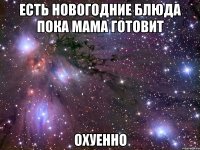 есть новогодние блюда пока мама готовит охуенно