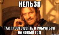 нельзя так просто взять и собраться на новый год