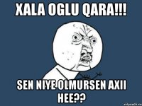 xala oglu qara!!! sen niye olmursen axii hee??