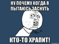 ну почему когда я пытаюсь заснуть кто-то храпит!