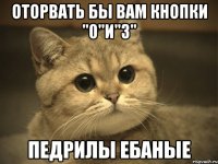 оторвать бы вам кнопки "0"и"3" педрилы ебаные