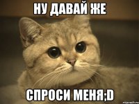 ну давай же спроси меня;d