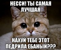 несси! ты самая лучшая нахуй тебе этот педрила ебаный???