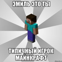 эмиль это ты типичный игрок майнкрафт