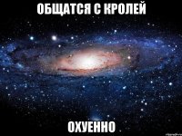 общатся с кролей охуенно