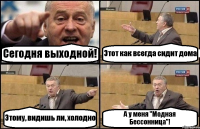 Сегодня выходной! Этот как всегда сидит дома Этому, видишь ли, холодно А у меня "Модная Бессонница"!