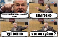 идешь токой по улице и видишь говно там говно тут говно что за хуйня ?